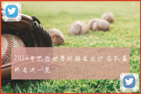 2014年巴西世界杯排名出炉 各队最终名次一览