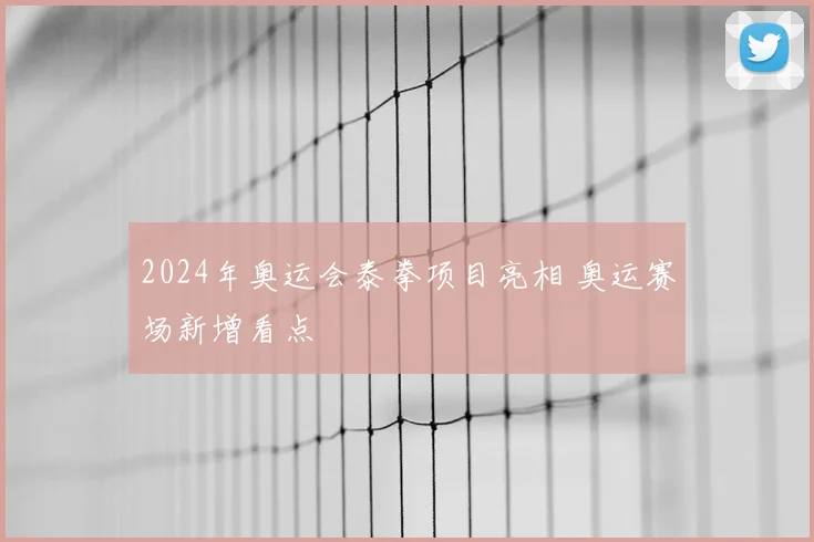2024年奥运会泰拳项目亮相 奥运赛场新增看点